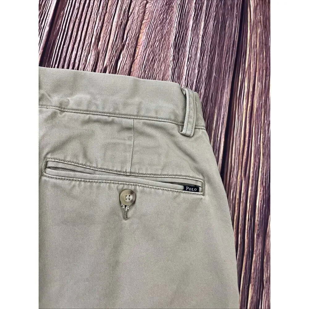 Polo Ralph Lauren Chino Beige Cotton Pants Mens Size 30x32 (Actual 30x31)